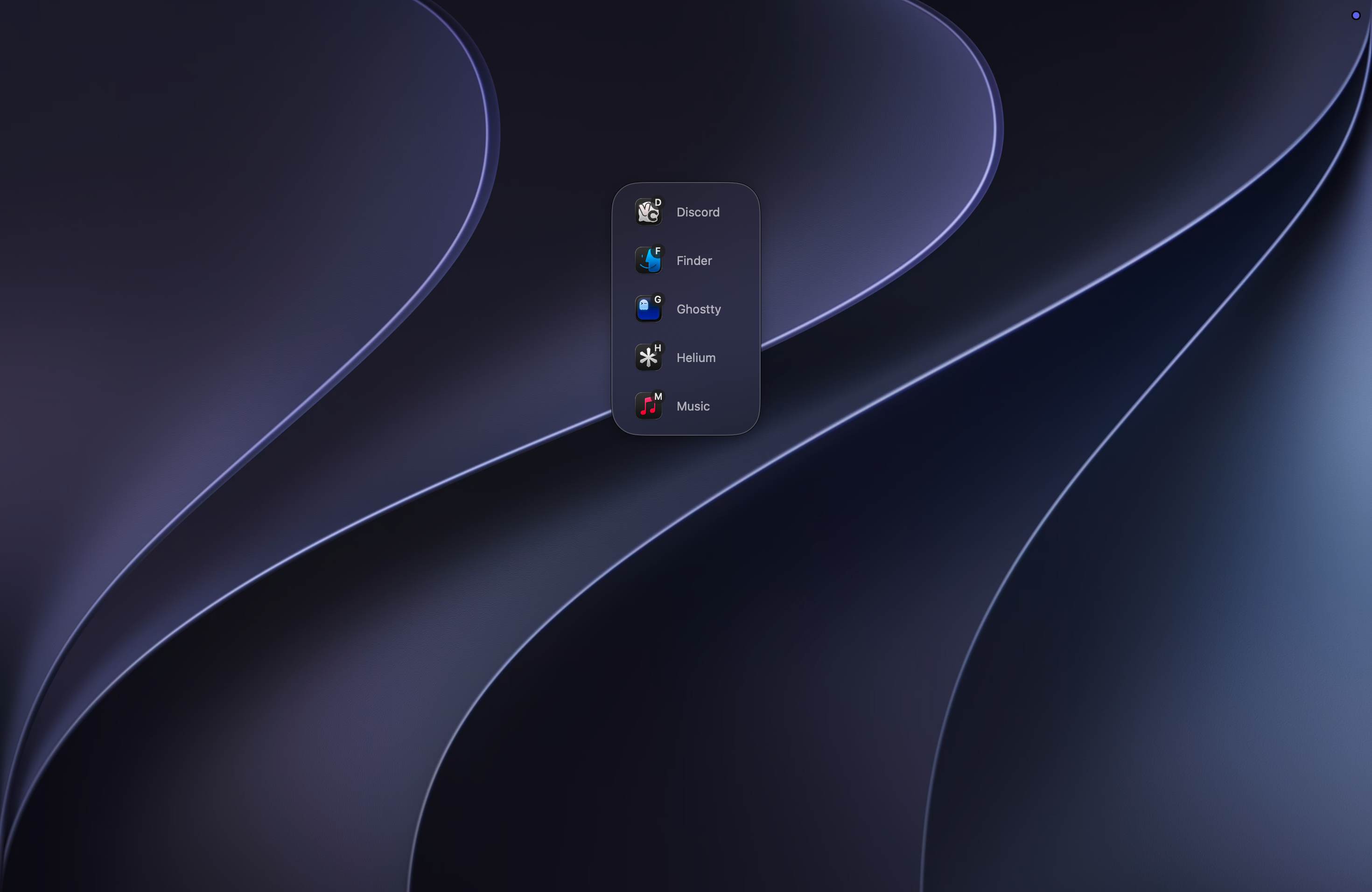 Sxitch list view arranging apps vertically